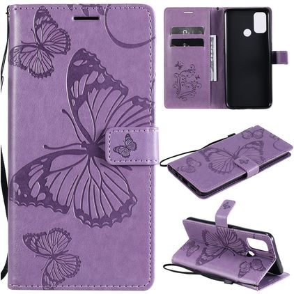 Mobigear Butterfly OPPO A53 Étui Portefeuille - Violet