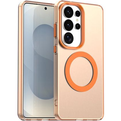Mobigear Shockproof Coque Samsung Galaxy S26 Ultra MagSafe Coque arrière Rigide - Orange