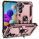 Mobigear Armor Ring Coque Samsung Galaxy A35 Coque arrière Rigide Anti-Chocs avec Anneau-Support - Rose doré