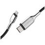 Cygnett Armoured Braided - Câble USB-C vers Apple Lightning MFI 0.1 mètre - Noir