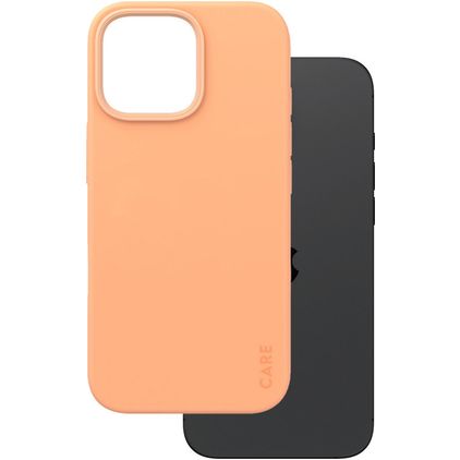 CARE by PanzerGlass Fashionable iPhone 16 Pro Max Silicone MagSafe Coque arrière - Peachy