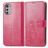 Mobigear Clover Housse Motorola Moto E32s Etui Porte-Monnaie - Magenta