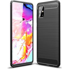 Mobigear Brushed Slim Coque Samsung Galaxy A51 Coque arrière en TPU Souple - Noir