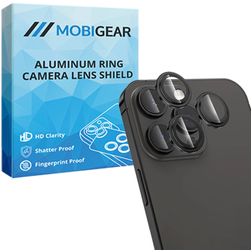 Mobigear Single iPhone 16 Pro Verre trempé Protection Objectif Caméra - Compatible Coque - Noir