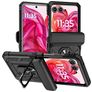 Mobigear Armor Ring Coque Motorola Razr 50 Coque arrière Rigide Anti-Chocs avec Anneau-Support - Noir
