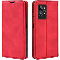 Mobigear Retro Slim Housse Realme GT2 Pro Etui Porte-Monnaie - Rouge