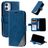 Mobigear Rhombus Housse iPhone 12 Mini Etui Porte-Monnaie - Bleu