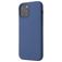 Mobigear Rubber Touch Coque iPhone 12 Coque arrière en Silicone - Bleu Marin