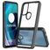 Mobigear Crystal Motorola Moto G71 5G Plastique rigide Coque arrière - Transparent / Noir