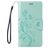 Mobigear Flowers Housse iPhone SE (2022) Etui Porte-Monnaie - Turquoise