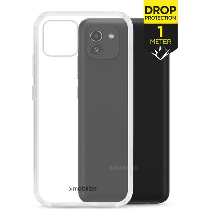 Mobilize Naked Protection Coque Transparente Samsung Galaxy A03 Coque arrière Rigide Anti-Chocs - Transparent