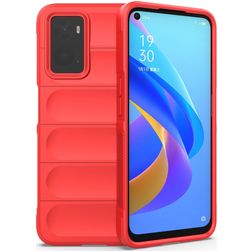 Mobigear Bumpy Coque OPPO A76 Coque arrière en TPU Souple - Rouge
