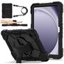 Mobigear SureGrip Xtreme Samsung Galaxy Tab A9 Plus (2023) Plastique rigide / Silicone Coque arrière + Bandoulière + Support - Noir
