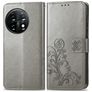 Mobigear Clover Housse OnePlus 11 Etui Porte-Monnaie - Gris