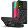Mobigear Armor Ring Cam Slide Coque Samsung Galaxy M53 Coque arrière Rigide Anti-Chocs avec Anneau-Support - Noir