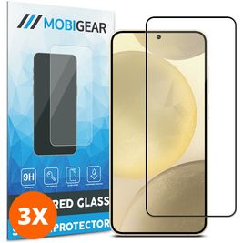 Mobigear Premium Samsung Galaxy S25 Verre trempé Protection d'écran - Compatible Coque (Lot de 3)