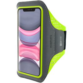 Mobiparts Comfort Fit Brassard Téléphone iPhone 11 Brassard Coque de Sport en Neoprène - Neon Green