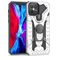 Mobigear Armor Ring Coque iPhone 12 Pro Max Coque arrière Rigide Anti-Chocs avec Anneau-Support - Argent