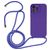 Mobigear Lanyard iPhone 15 Pro Coque avec cordon en Silicone - Violet