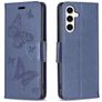 Mobigear Butterfly Housse Samsung Galaxy S23 FE Etui Porte-Monnaie - Bleu