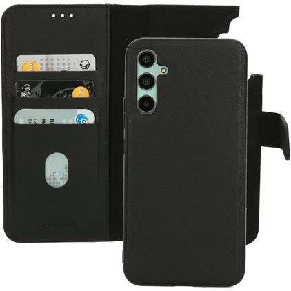 Mobiparts Housse Samsung Galaxy A34 Etui avec Coque Détachable en Cuir Véritable Porte-Monnaie - Noir