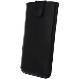 Valenta Pocket UNI Pochette en Cuir Véritable - Etui à insérer - Poche téléphone - H140 x B72 - Noir