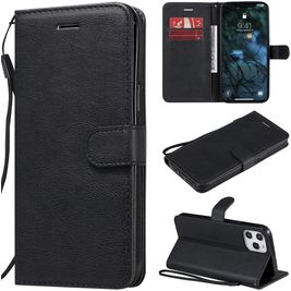 Mobigear Premium Housse iPhone 12 Pro Max Etui Porte-Monnaie - Noir