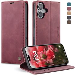 CaseMe 013 Housse iPhone 17 Etui Porte-Monnaie - Rouge