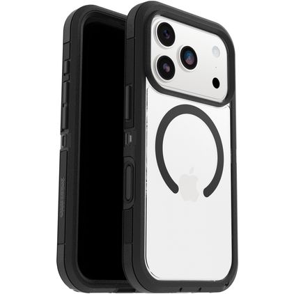OtterBox Defender Pro XT iPhone 17 Pro MagSafe Plastique rigide Coque arrière Antichoc - Transparent / Noir