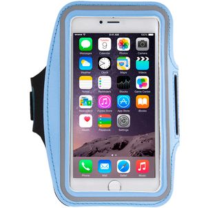 Mobigear Porte-téléphone course à pied Néoprène Étui de sport Brassard (max 16 cm x 8 cm) - Bleu