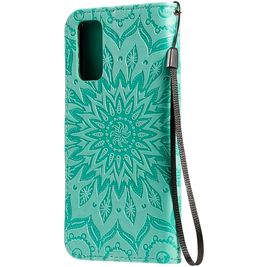 Mobigear Sunflower Housse Samsung Galaxy S20 Etui Porte-Monnaie - Turquoise