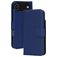 Mobiparts Wallet Housse iPhone Air MagSafe Etui en Cuir Véritable Porte-Monnaie - Bleu
