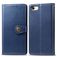 Mobigear Snap Button Housse iPhone SE (2022) Etui Porte-Monnaie - Bleu