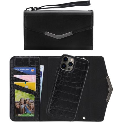 Mobilize Elegant Magnet iPhone 12 Pro Max Détachable 2in1 Pochette - Black Croco