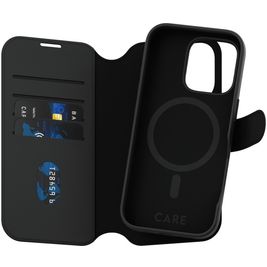 CARE by PanzerGlass Tango Two-in-One Housse iPhone 16 Pro MagSafe Etui avec Coque Détachable Porte-Monnaie - Noir