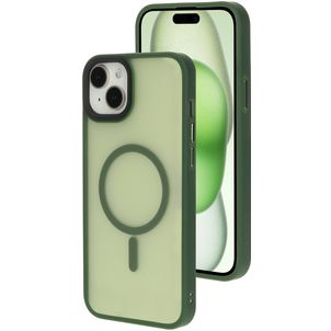 Mobiparts Hardcover Coque iPhone 15 Plus MagSafe Coque arrière Rigide - Satin Green