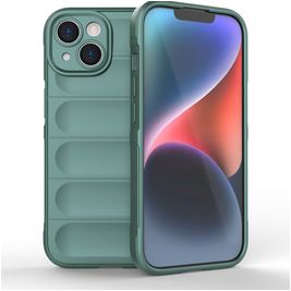 Mobigear Bumpy Coque iPhone 15 Coque arrière en TPU Souple - Vert