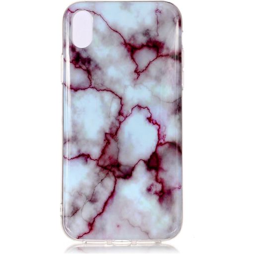 Mobigear Marble Coque iPhone XS Max Coque arrière en TPU Souple - Violet