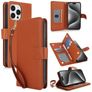 Mobigear Wallet Housse iPhone 15 Pro Etui Porte-Monnaie - Marron