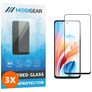 Mobigear Premium OPPO A38 Verre trempé Protection d'écran - Compatible Coque - Noir (Lot de 3)