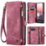 CaseMe 008 Housse Google Pixel 9a Etui avec Coque Détachable Porte-Monnaie - Rouge