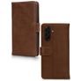 Mobilize Wallet Housse Samsung Galaxy A26 Etui en Cuir Véritable Porte-Monnaie - Marron