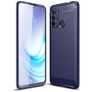 Mobigear Brushed Slim Coque Motorola Moto G60 Coque arrière en TPU Souple - Bleu