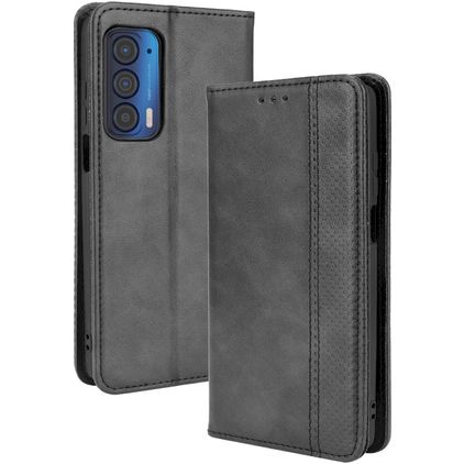 Mobigear Sensation Housse Motorola Edge (2021) Etui Porte-Monnaie - Noir