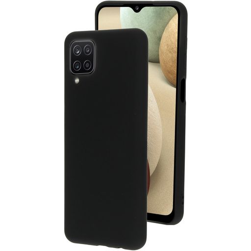 Mobiparts Coque Samsung Galaxy A12 Coque arrière en Silicone - Noir