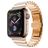 Mobigear Madrid Bracelet Acier Apple Watch Fermeture boucle déployante - 42/41/40/38 mm - Rose doré