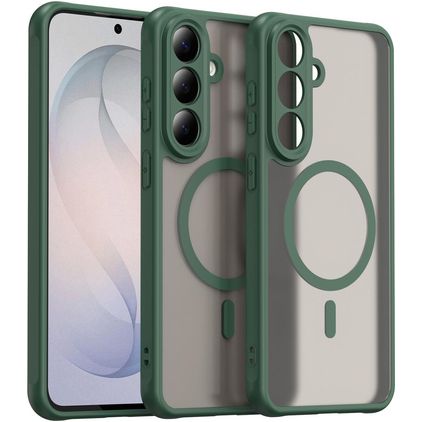 Mobigear Shockproof Samsung Galaxy S26 FE MagSafe Plastique rigide Coque arrière - Vert