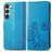 Mobigear Clover Housse Samsung Galaxy A14 Etui Porte-Monnaie - Bleu