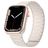 Mobigear Loop Mag Bracelet Silicone Apple Watch Fermeture magnétique - 49/46/45/44 mm - Lumière stellaire