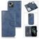 Mobigear Wallet Housse iPhone 15 Plus Etui avec Coque Détachable Porte-Monnaie - Dark Blue